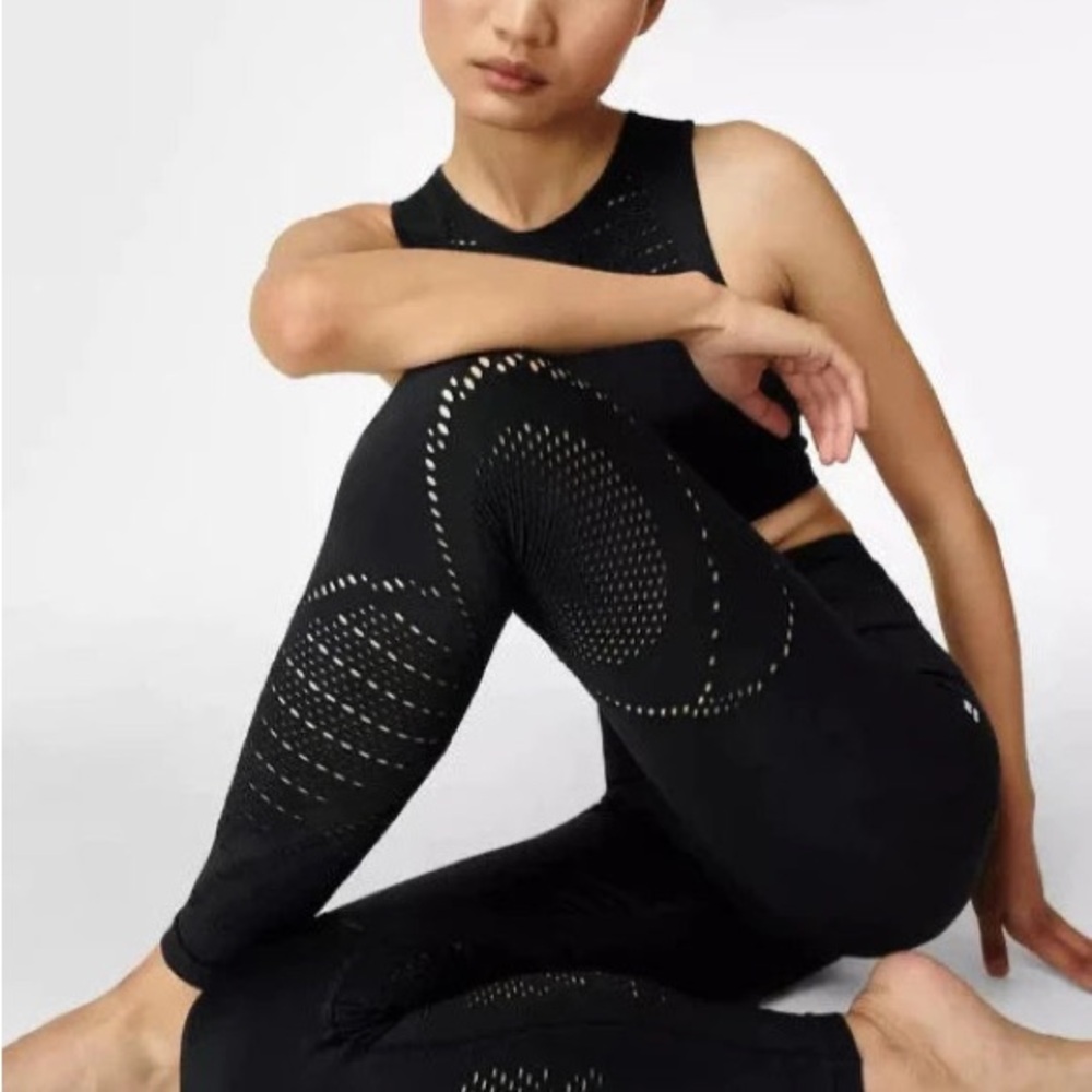 Sweaty Betty Black Patterned Leggings